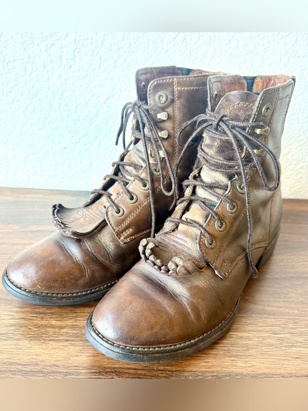 Ariat Brown Leather Lace-Up Women’s Work Boots